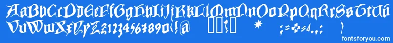 COWBC    Font – White Fonts on Blue Background