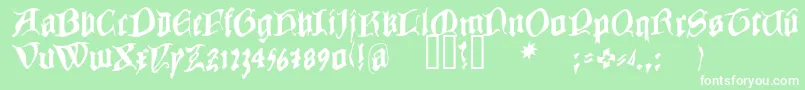 COWBC    Font – White Fonts on Green Background