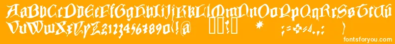 COWBC    Font – White Fonts on Orange Background