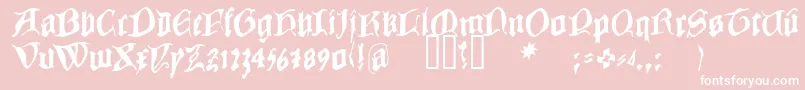 COWBC    Font – White Fonts on Pink Background
