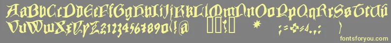 COWBC    Font – Yellow Fonts on Gray Background