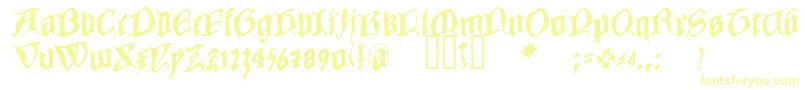 COWBC    Font – Yellow Fonts on White Background