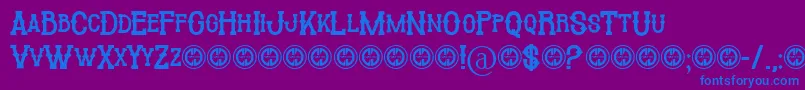 Cowboy Cadaver Font – Blue Fonts on Purple Background