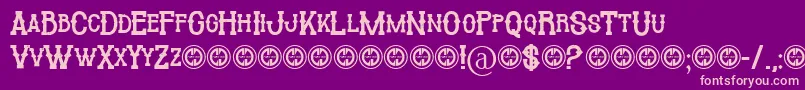 Cowboy Cadaver Font – Pink Fonts on Purple Background