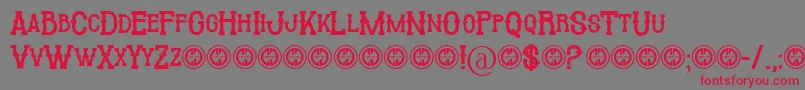 Cowboy Cadaver Font – Red Fonts on Gray Background