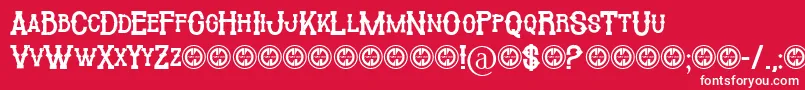Cowboy Cadaver Font – White Fonts on Red Background