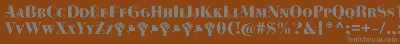 Cowboya Bifurcated Font – Gray Fonts on Brown Background