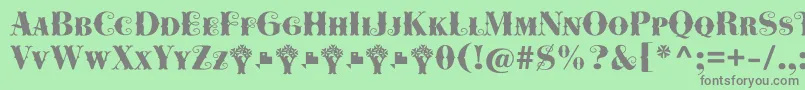 Подробнее о шрифте Cowboya Bifurcated Шрифт Cowboya Bifurcated – серые шрифты на зелёном фоне