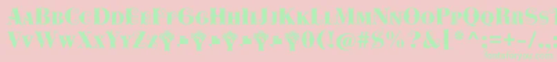 Cowboya Bifurcated Font – Green Fonts on Pink Background