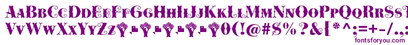 Cowboya Bifurcated Font – Purple Fonts on White Background