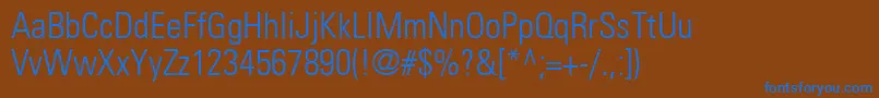 Шрифт PartnercondensedlightNormal – синие шрифты на коричневом фоне