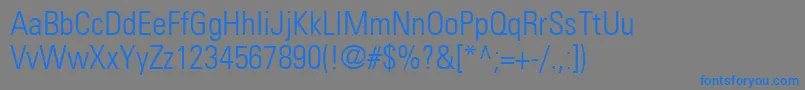 Шрифт PartnercondensedlightNormal – синие шрифты на сером фоне