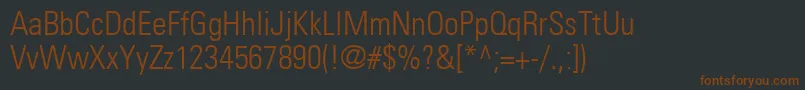 Шрифт PartnercondensedlightNormal – коричневые шрифты на чёрном фоне