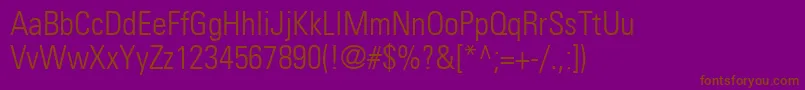 PartnercondensedlightNormal Font – Brown Fonts on Purple Background