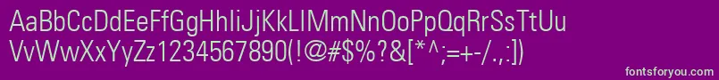 Шрифт PartnercondensedlightNormal – зелёные шрифты на фиолетовом фоне