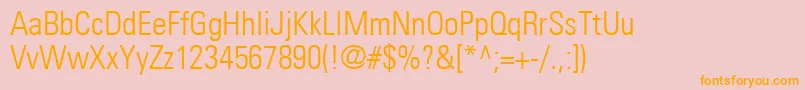 PartnercondensedlightNormal Font – Orange Fonts on Pink Background