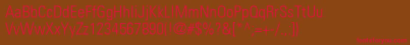 PartnercondensedlightNormal Font – Red Fonts on Brown Background