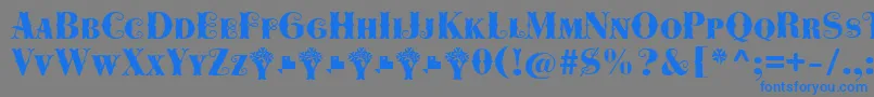 Cowboya Bifurcated Font – Blue Fonts on Gray Background