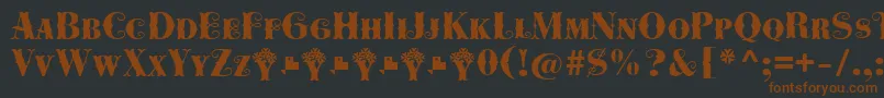 Cowboya Bifurcated Font – Brown Fonts on Black Background