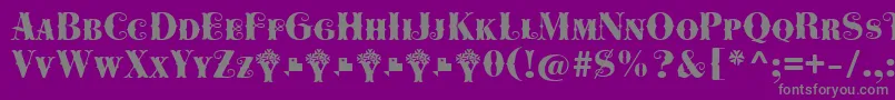 Cowboya Bifurcated Font – Gray Fonts on Purple Background