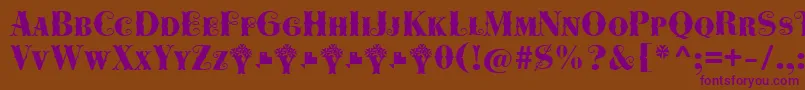 Cowboya Bifurcated Font – Purple Fonts on Brown Background