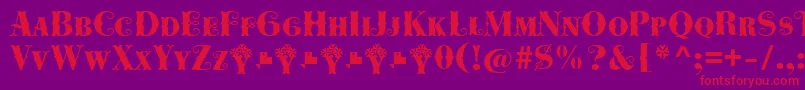 Cowboya Bifurcated Font – Red Fonts on Purple Background