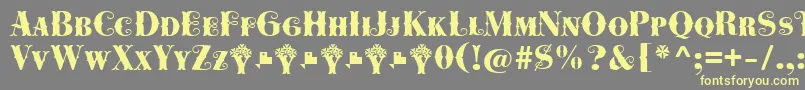 Cowboya Bifurcated Font – Yellow Fonts on Gray Background