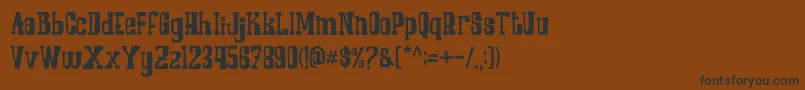 COWBOYZ Font – Black Fonts on Brown Background