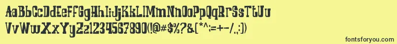 COWBOYZ Font – Black Fonts on Yellow Background