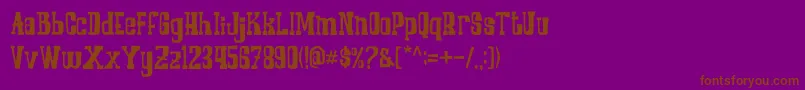 COWBOYZ Font – Brown Fonts on Purple Background