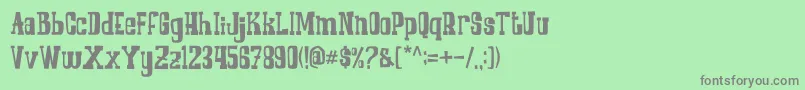 COWBOYZ Font – Gray Fonts on Green Background