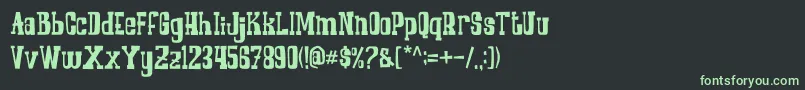 COWBOYZ-fontti – vihreät fontit mustalla taustalla