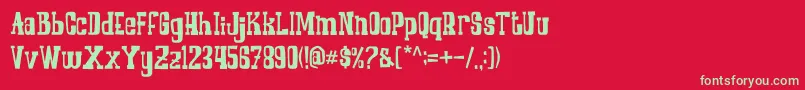 COWBOYZ Font – Green Fonts on Red Background