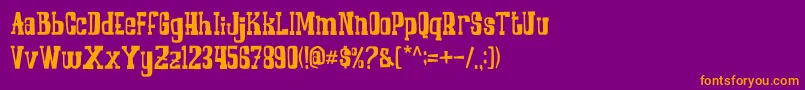 COWBOYZ Font – Orange Fonts on Purple Background