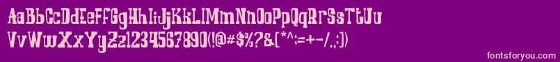 COWBOYZ Font – Pink Fonts on Purple Background