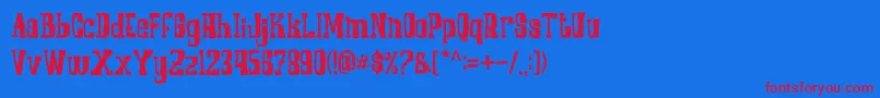 COWBOYZ Font – Red Fonts on Blue Background