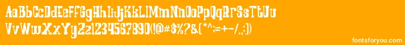 COWBOYZ Font – White Fonts on Orange Background