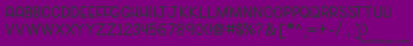Шрифт cozy caps – чёрные шрифты на фиолетовом фоне