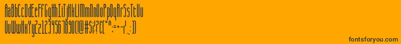 CQ Full Stretch Font – Black Fonts on Orange Background