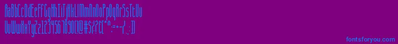 CQ Full Stretch-fontti – siniset fontit violetilla taustalla