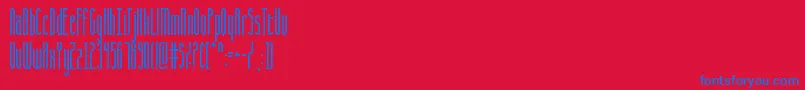 CQ Full Stretch Font – Blue Fonts on Red Background