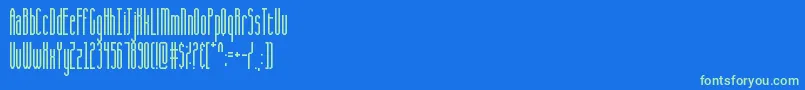 Weitere Informationen zur CQ Full Stretch-Schriftart CQ Full Stretch-Schriftart – Grüne Schriften auf blauem Hintergrund