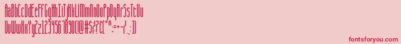 Fonte CQ Full Stretch – fontes vermelhas em um fundo rosa
