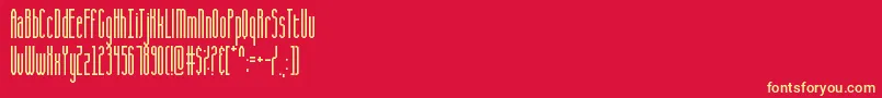 CQ Full Stretch Font – Yellow Fonts on Red Background