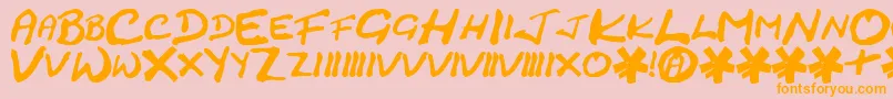 CRACJ    Font – Orange Fonts on Pink Background