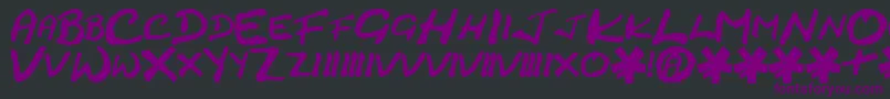 Шрифт CRACJ    – фиолетовые шрифты на чёрном фоне