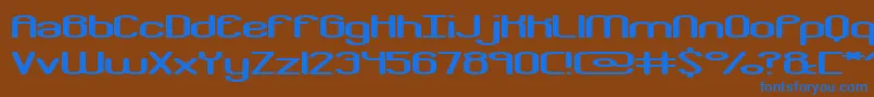 フォントcrackdr2 – 茶色の背景に青い文字