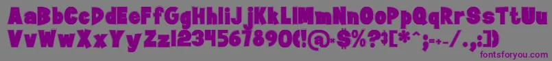 Шрифт JanbradyContour – фиолетовые шрифты на сером фоне