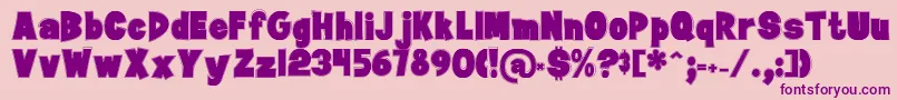 JanbradyContour Font – Purple Fonts on Pink Background