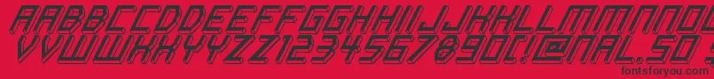 ItalicBricks Font – Black Fonts on Red Background